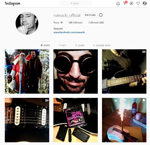 Nawacki Instagram account
