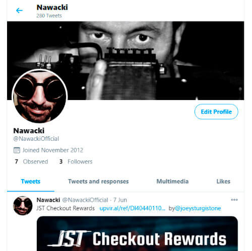 Twitter Nawacki account